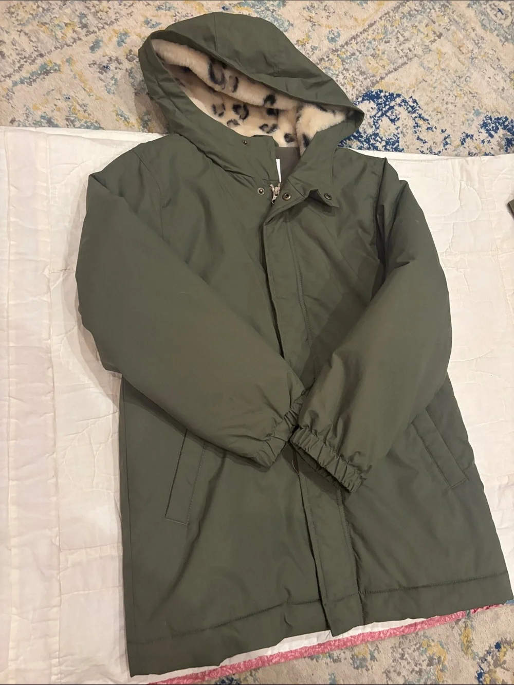 Girl’s Old Navy Green Hooded Coat